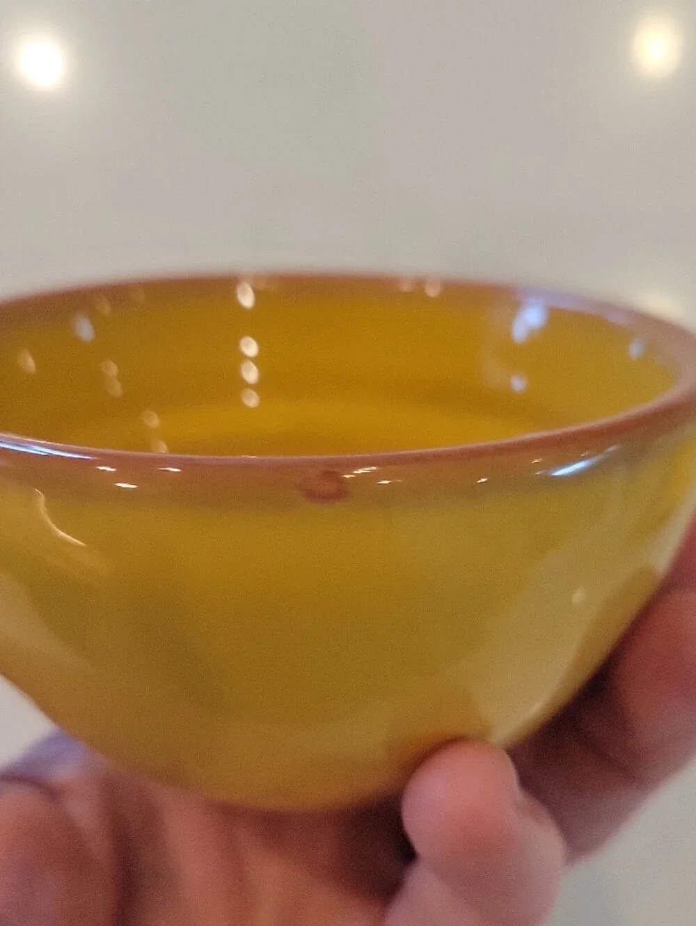 Pier 1 Nectar Yellow Glazed Terracotta Bowl